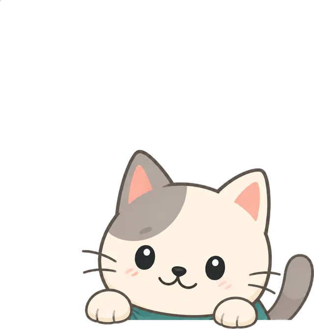 Cat peeking beside practice puzzle cards